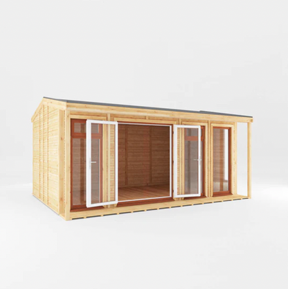 The 5m x 3m Thoresby Insulated Garden Room with Oak UPVC (Windows & Doors) - Ornate Outbuildings 