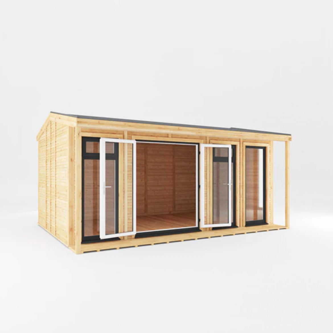 The 5m x 3m Thoresby Insulated Garden Room with Anthracite UPVC (Windows & Doors) - Ornate Outbuildings 