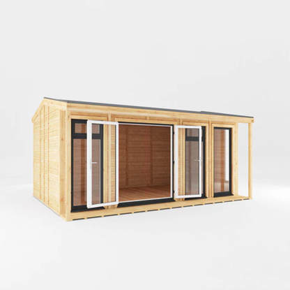 The 5m x 3m Thoresby Insulated Garden Room with Anthracite UPVC (Windows & Doors) - Ornate Outbuildings 