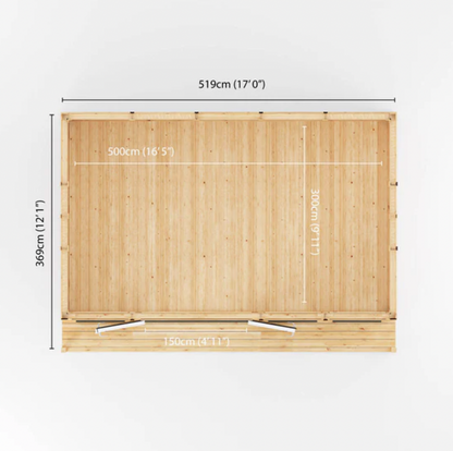 The 5m x 3m Thoresby Insulated Garden Room with Anthracite UPVC (Windows & Doors) - Ornate Outbuildings 