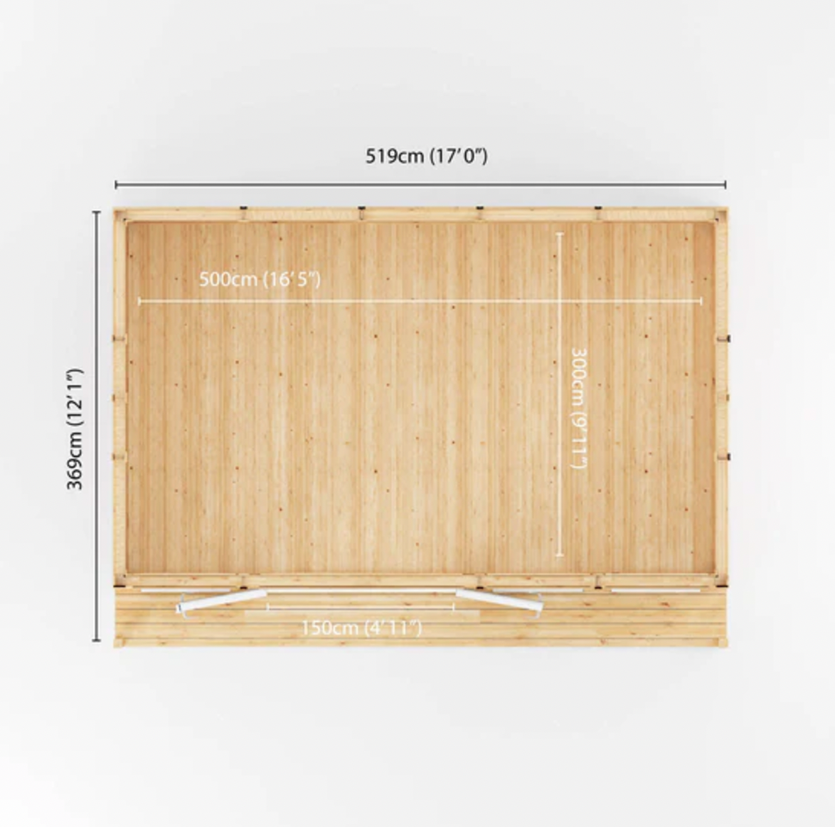 The 5m x 3m Thoresby Insulated Garden Room with White UPVC (Windows & Doors) - Ornate Outbuildings 