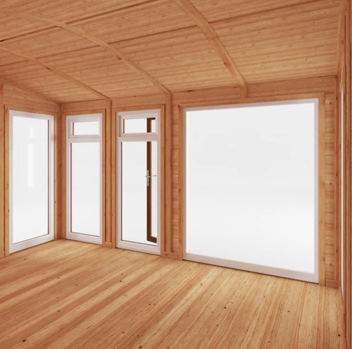 The Rufford Insulated Garden Room 4m x 3m with Oak UPVC (Windows & Doors) - Ornate Outbuildings 