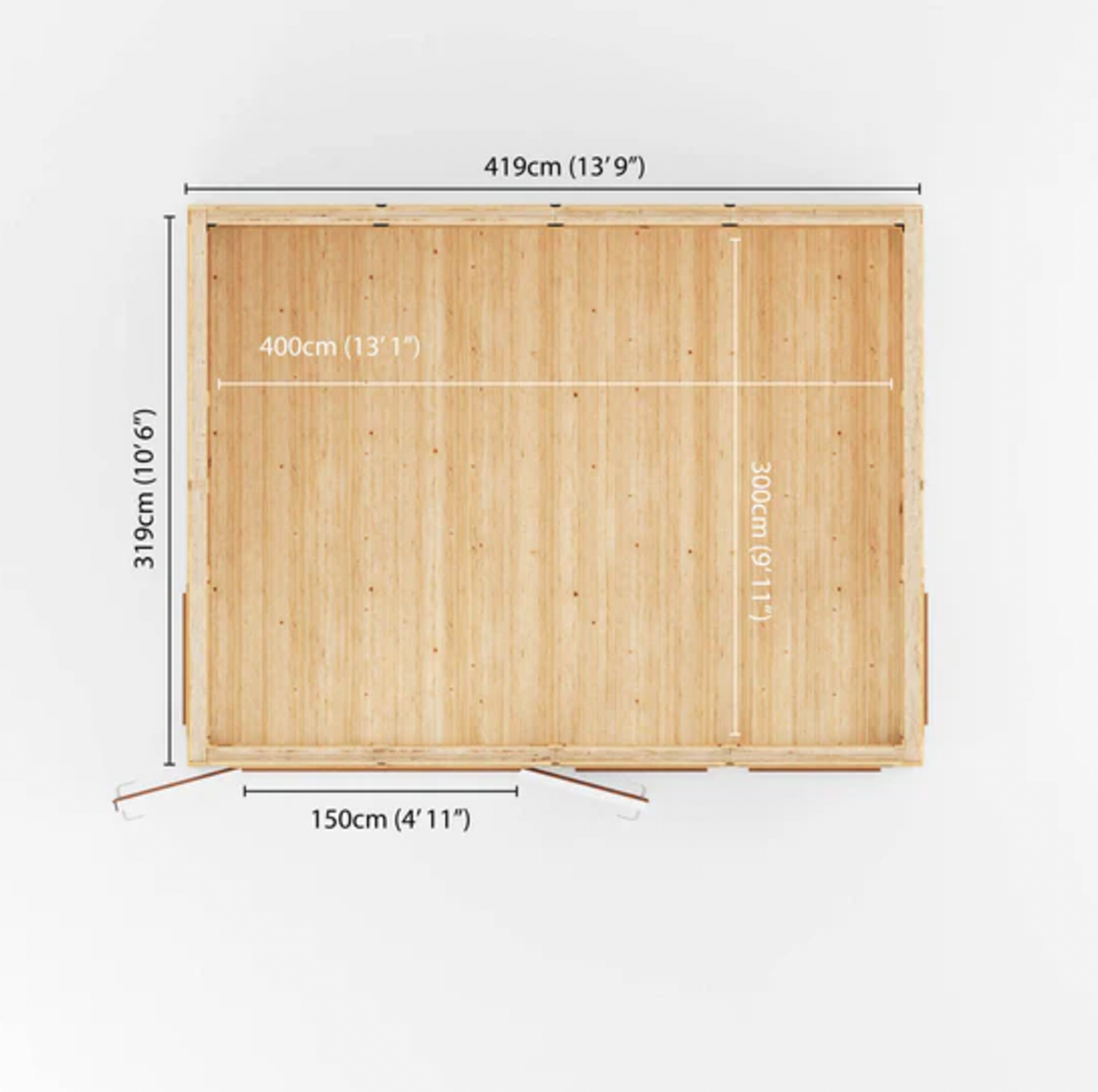 The Rufford Insulated Garden Room 4m x 3m with Oak UPVC (Windows & Doors) - Ornate Outbuildings 