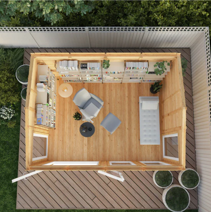 The Rufford Insulated Garden Room 4m x 3m with White UPVC (WIndows & Doors) - Ornate Outbuildings 