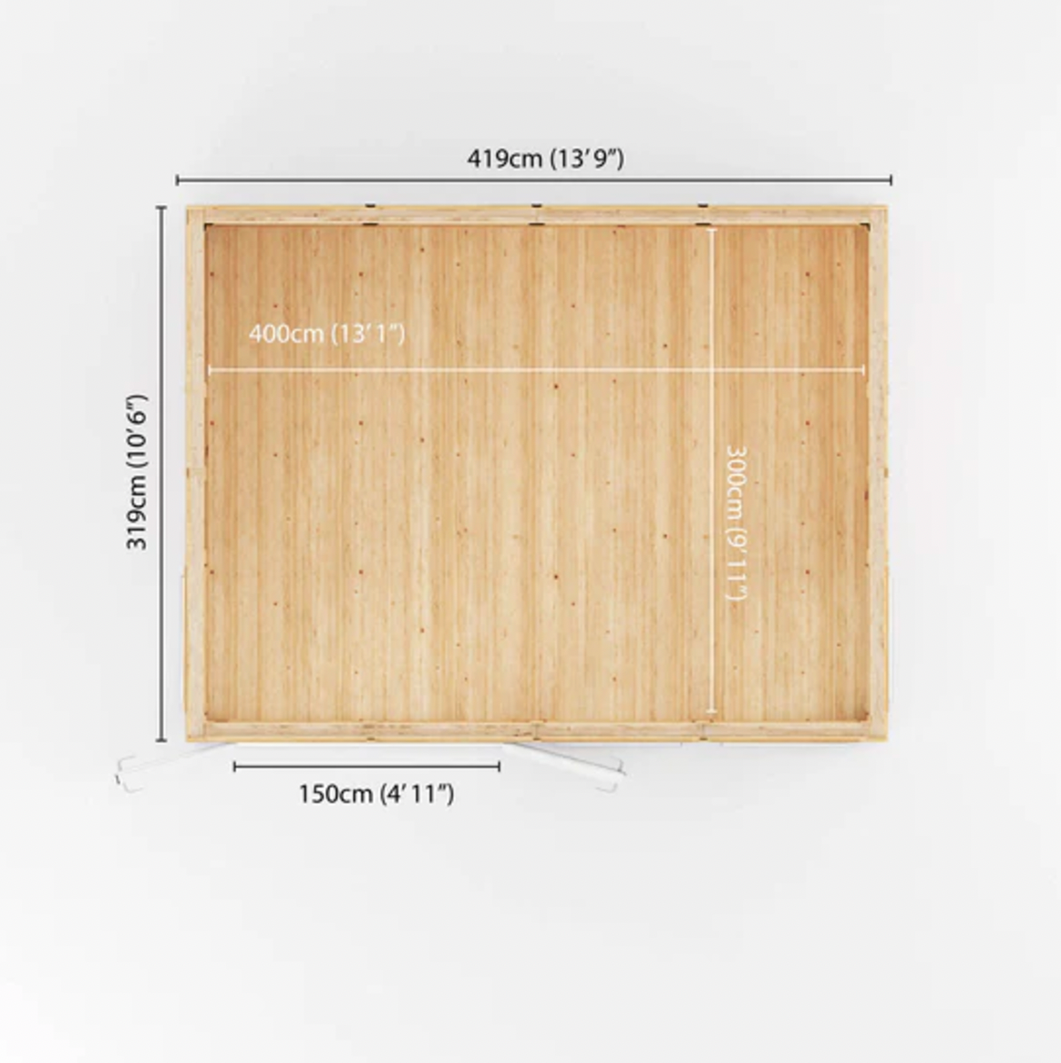 The Rufford Insulated Garden Room 4m x 3m with White UPVC (WIndows & Doors) - Ornate Outbuildings 
