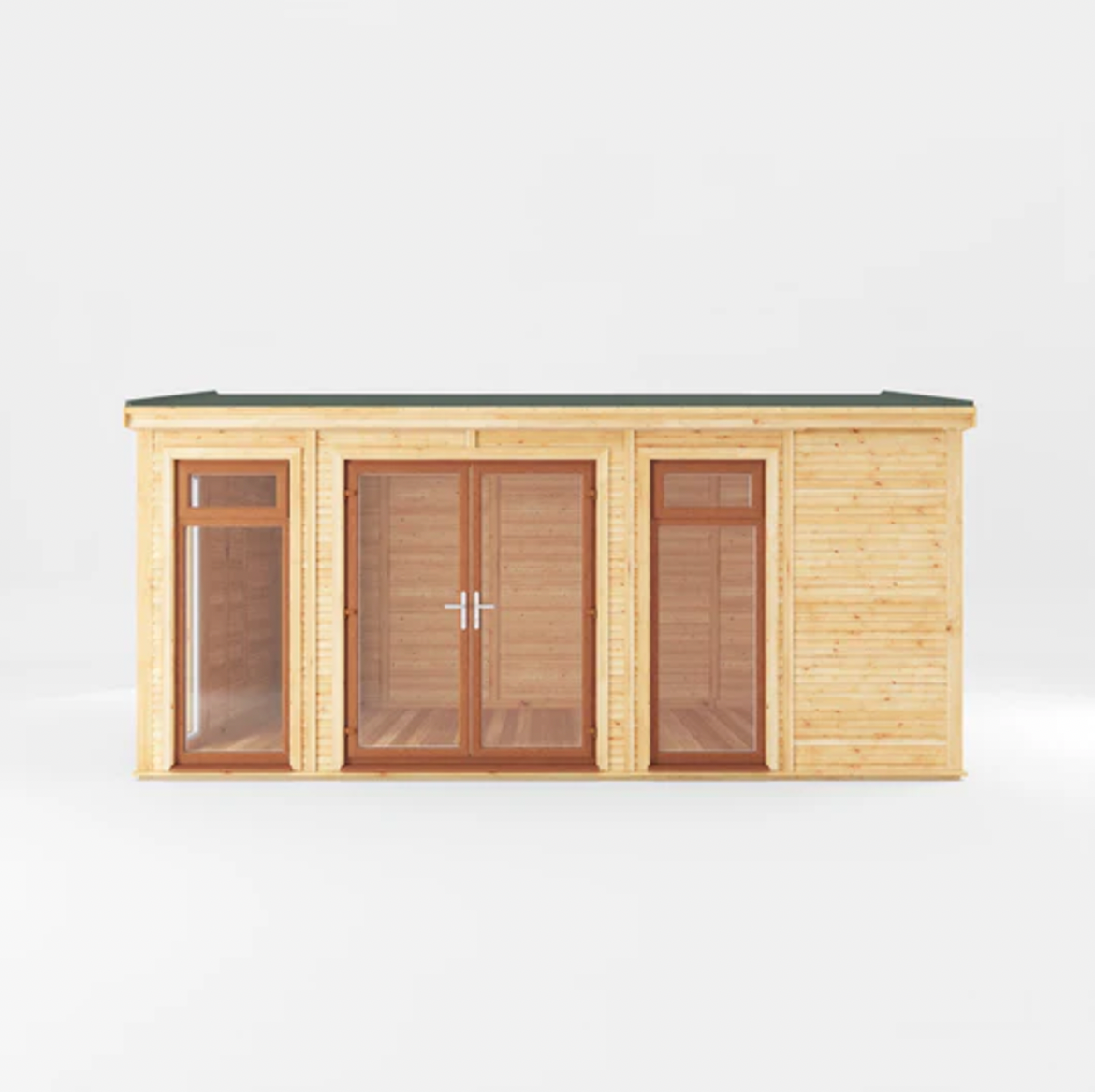 The 5m x 3m Rufford Insulated Garden Room with Oak UPVC( Windows & Doors) - Ornate Outbuildings 