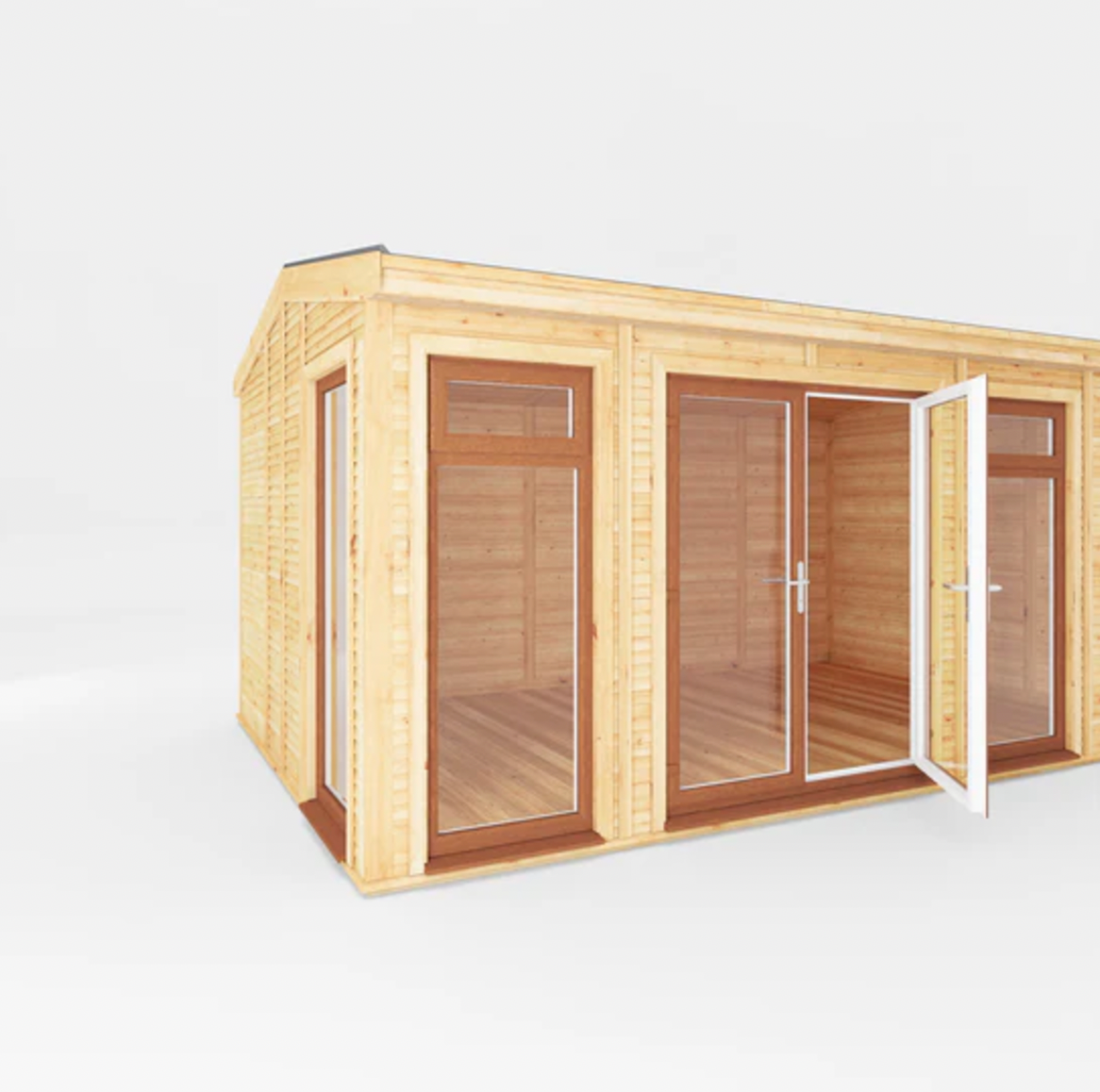 The 5m x 3m Rufford Insulated Garden Room with Oak UPVC( Windows & Doors) - Ornate Outbuildings 