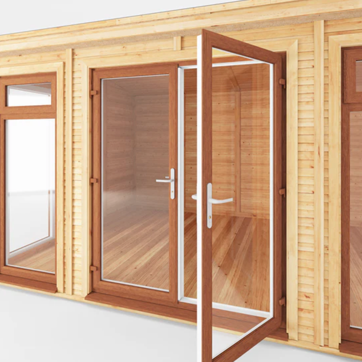 The 5m x 3m Rufford Insulated Garden Room with Oak UPVC( Windows & Doors) - Ornate Outbuildings 