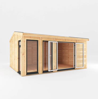 The Rufford Insulated Garden Room 5m x 4m with Anthracite UPVC ( Windows & Doors) - Ornate Outbuildings 