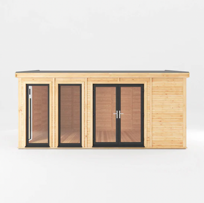 The Rufford Insulated Garden Room 5m x 4m with Anthracite UPVC ( Windows & Doors) - Ornate Outbuildings 