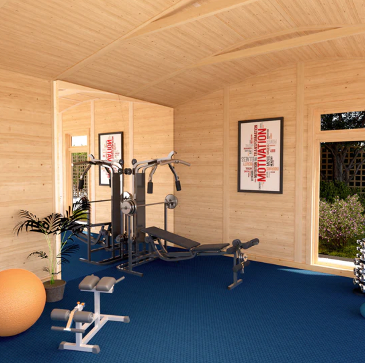 The Rufford Insulated Garden Room 4m x 4m - Ornate Outbuildings 