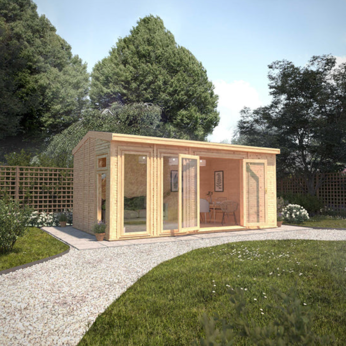The Rufford Insulated Garden Room 5m x 3m - Ornate Outbuildings 