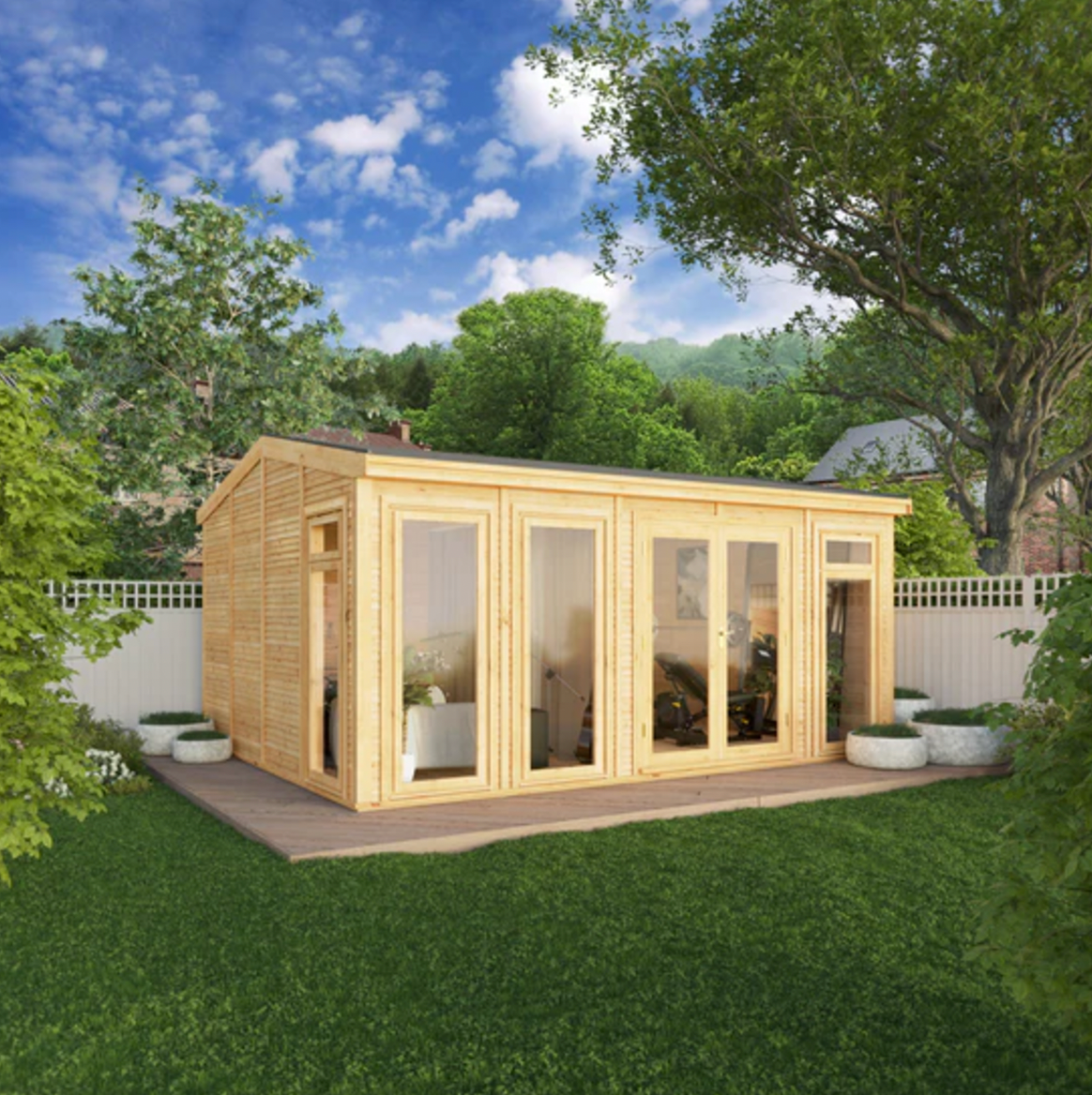 The Rufford Insulated Garden Room 5m x 4m - Ornate Outbuildings 