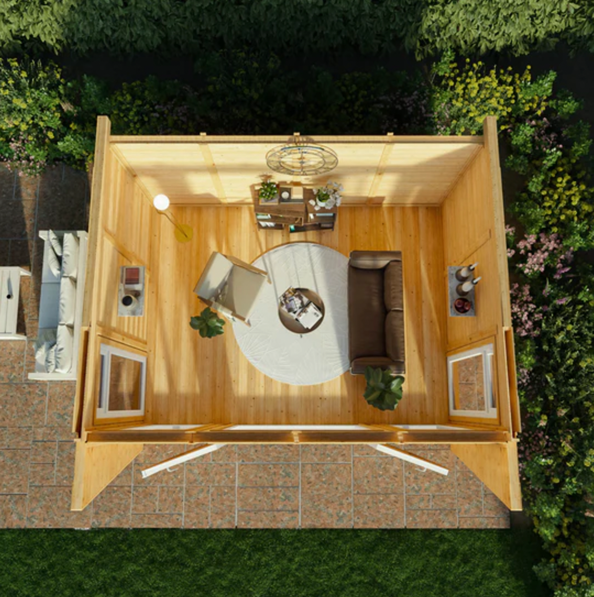 The Harlow Insulated Garden Room 4m x 3m with Oak UPVC (Windows & Doors) - Ornate Outbuildings 