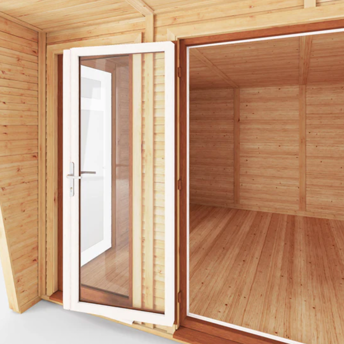 The Harlow Insulated Garden Room 4m x 3m with Oak UPVC (Windows & Doors) - Ornate Outbuildings 