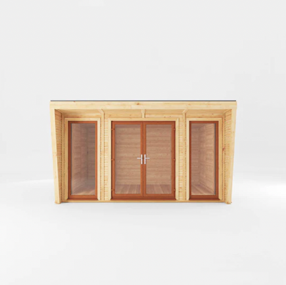 The Harlow Insulated Garden Room 4m x 3m with Oak UPVC (Windows & Doors) - Ornate Outbuildings 