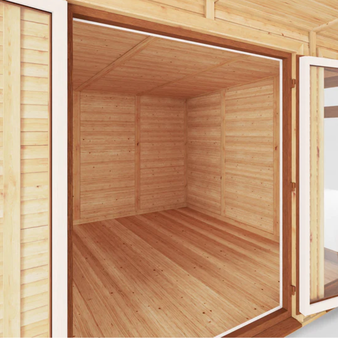 The Harlow Insulated Garden Room 4m x 3m with Oak UPVC (Windows & Doors) - Ornate Outbuildings 