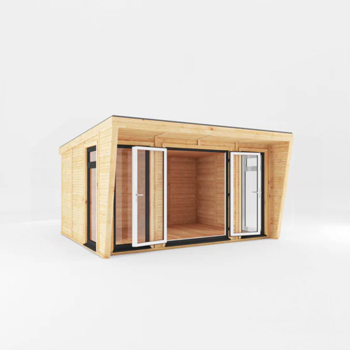 The Harlow Insulated Garden Room 4m x 3m with Anthracite UPVC (Windows & Doors) - Ornate Outbuildings 