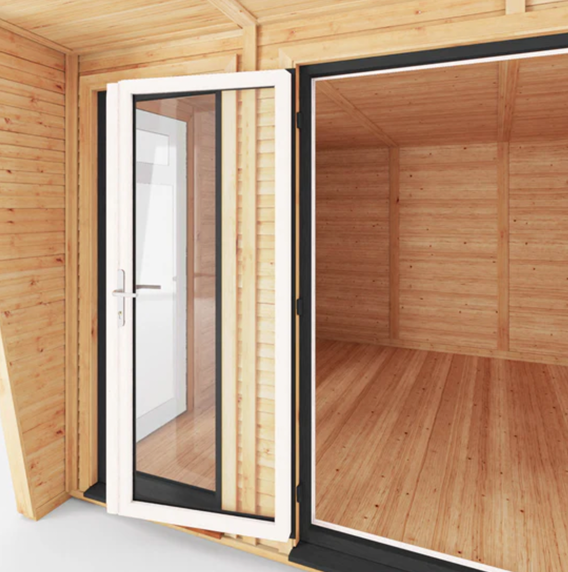 The Harlow Insulated Garden Room 4m x 3m with Anthracite UPVC (Windows & Doors) - Ornate Outbuildings 