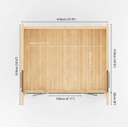 The Harlow Insulated Garden Room 4m x 3m with Anthracite UPVC (Windows & Doors) - Ornate Outbuildings 