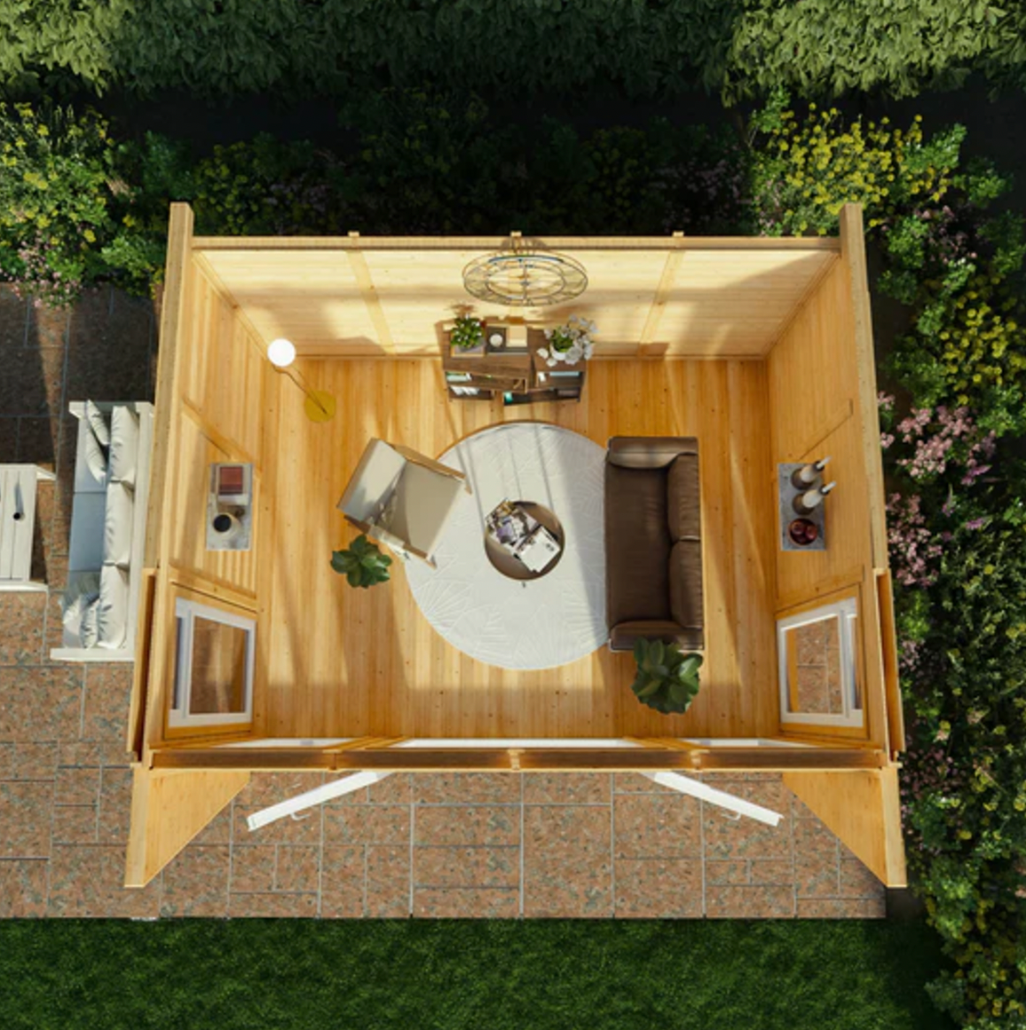 The Harlow Insulated Garden Room 4m x 3m with White UPVC (Windows & Doors) - Ornate Outbuildings 