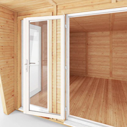 The Harlow Insulated Garden Room 4m x 3m with White UPVC (Windows & Doors) - Ornate Outbuildings 