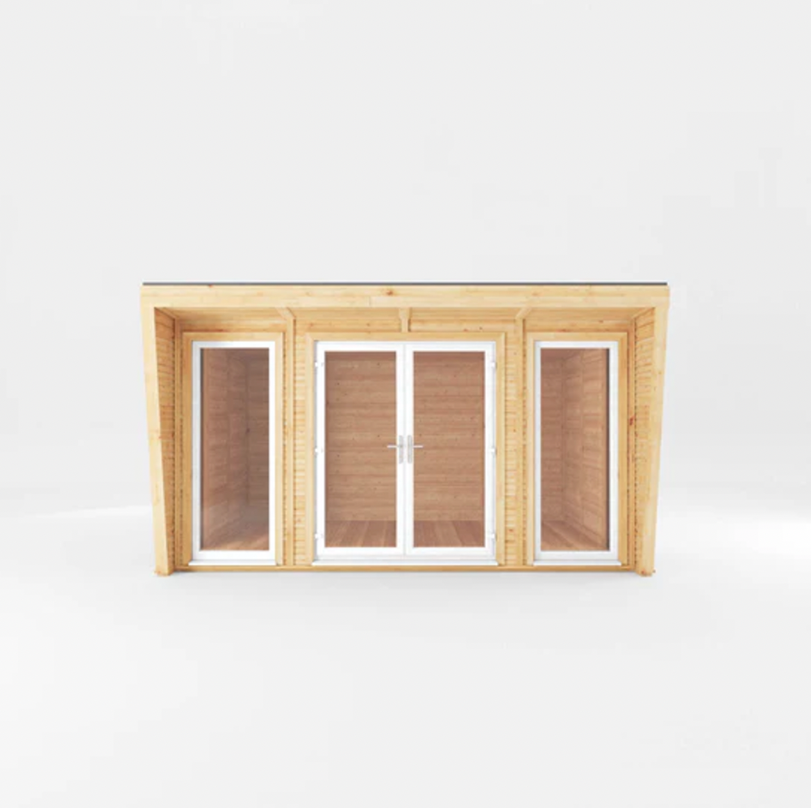 The Harlow Insulated Garden Room 4m x 3m with White UPVC (Windows & Doors) - Ornate Outbuildings 