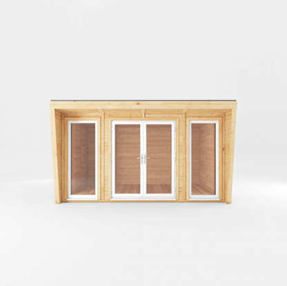 The Harlow Insulated Garden Room 4m x 3m with White UPVC (Windows & Doors) - Ornate Outbuildings 