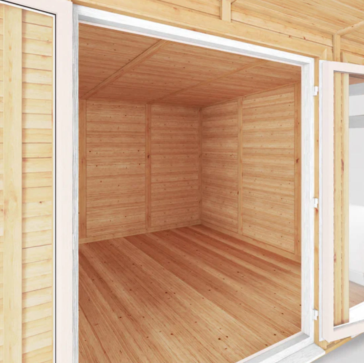 The Harlow Insulated Garden Room 4m x 3m with White UPVC (Windows & Doors) - Ornate Outbuildings 