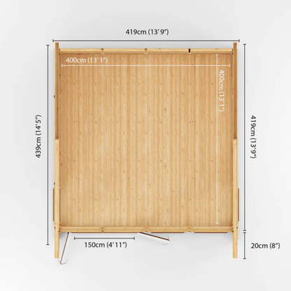 The Harlow Insulated Garden Room 4m x 4m with Oak UPVC (Windows & Doors) - Ornate Outbuildings 