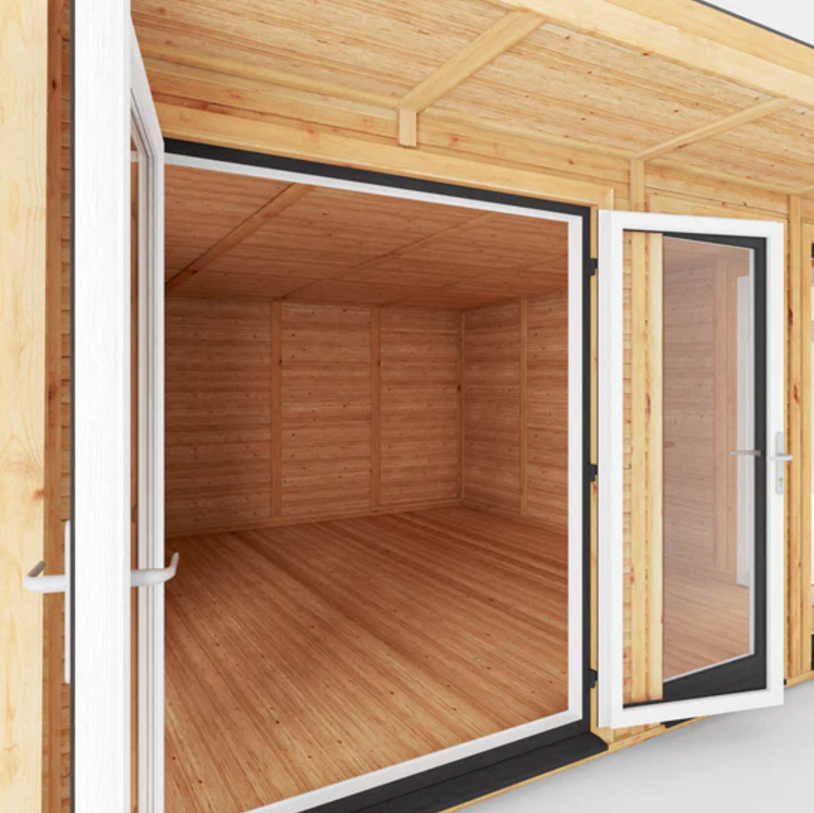 The Harlow Insulated Garden Room 4m x 4m with Anthracite UPVC (Windows & Doors) - Ornate Outbuildings 