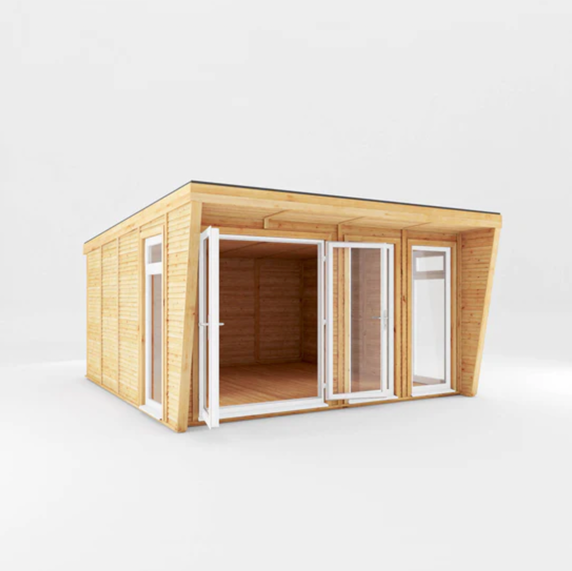 The Harlow Insulated Garden Room 4m x 4m with White UPVC (Windows & Doors) - Ornate Outbuildings 