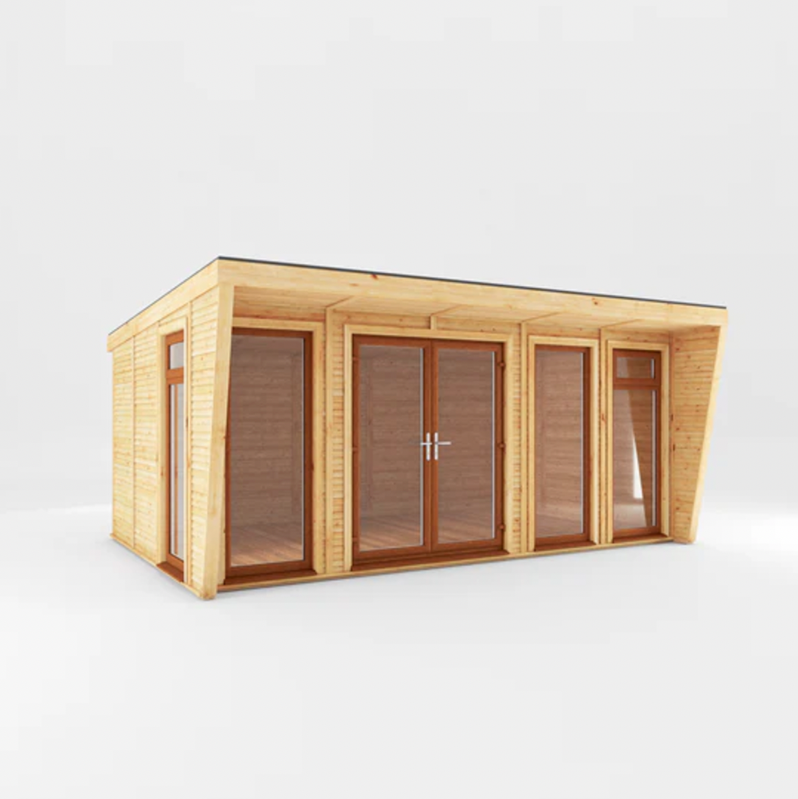 The Harlow Insulated Garden Room 5m x 3m with Oak UPVC (Window & Doors) - Ornate Outbuildings 