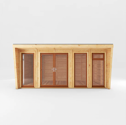 The Harlow Insulated Garden Room 5m x 3m with Oak UPVC (Window & Doors) - Ornate Outbuildings 