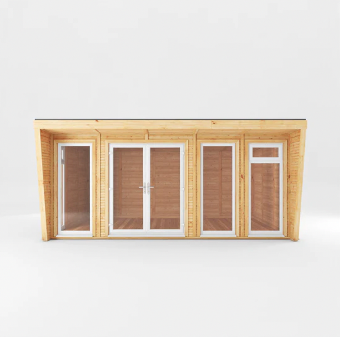 The Harlow Insulated Garden Room 5m x 3m with White UPVC ( Windows & Doors) - Ornate Outbuildings 