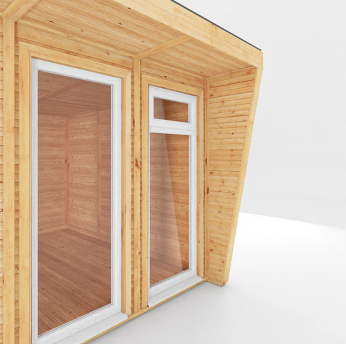 The Harlow Insulated Garden Room 5m x 3m with White UPVC ( Windows & Doors) - Ornate Outbuildings 