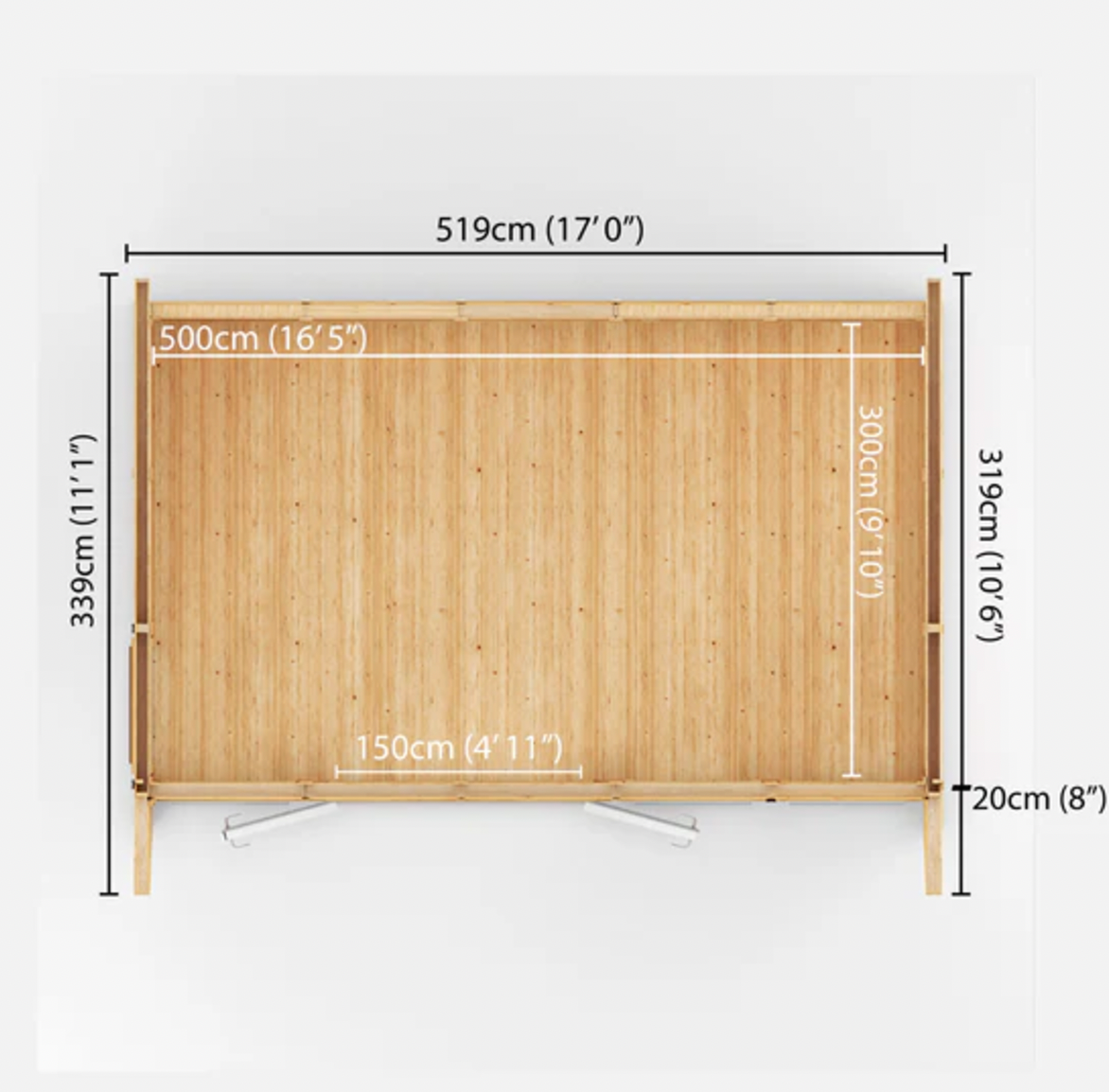 The Harlow Insulated Garden Room 5m x 3m with White UPVC ( Windows & Doors) - Ornate Outbuildings 