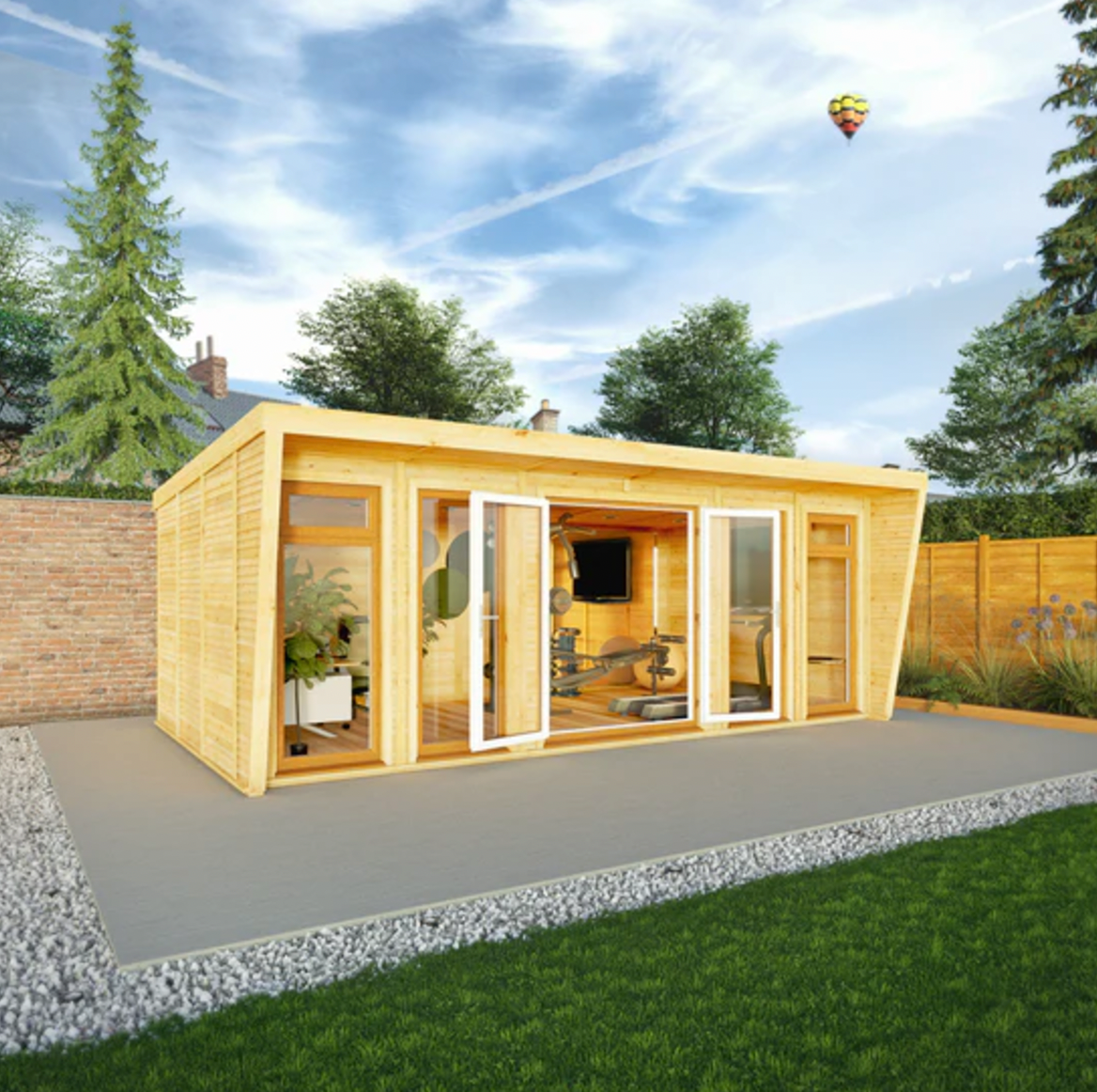 The 6m x 3m Harlow Insulated Garden Room with Oak UPVC (Windows & Doors) - Ornate Outbuildings 