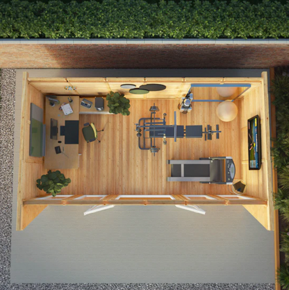 The 6m x 3m Harlow Insulated Garden Room with White UPVC ( Windows & Doors) - Ornate Outbuildings 