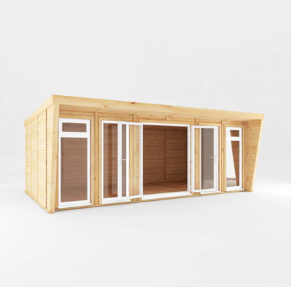 The 6m x 3m Harlow Insulated Garden Room with White UPVC ( Windows & Doors) - Ornate Outbuildings 