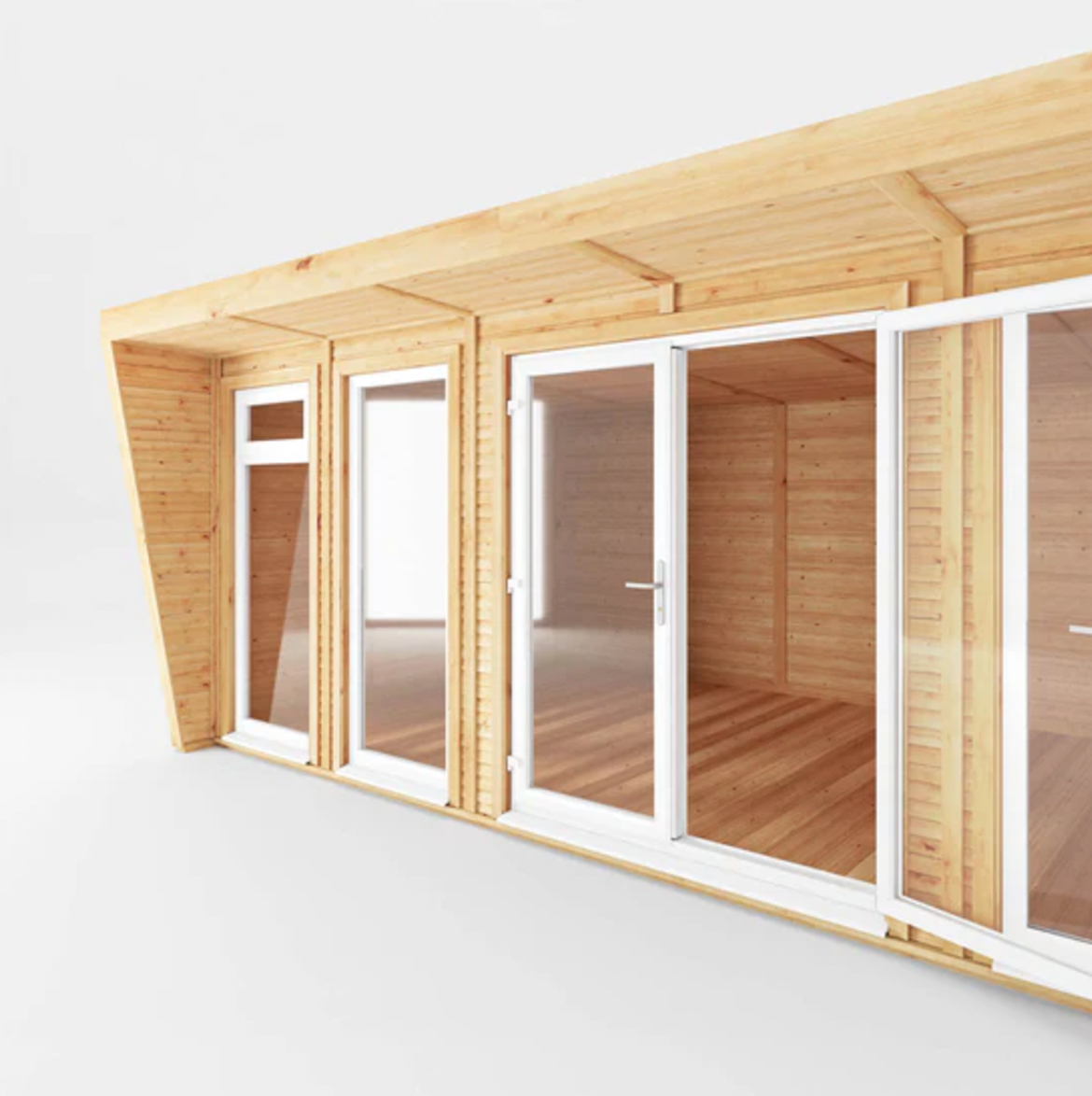 The 6m x 3m Harlow Insulated Garden Room with White UPVC ( Windows & Doors) - Ornate Outbuildings 