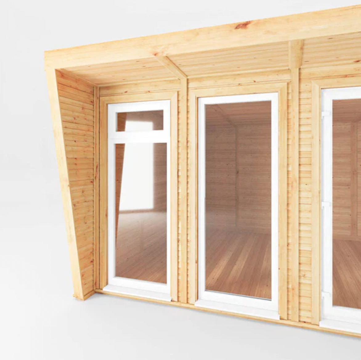 The 6m x 3m Harlow Insulated Garden Room with White UPVC ( Windows & Doors) - Ornate Outbuildings 