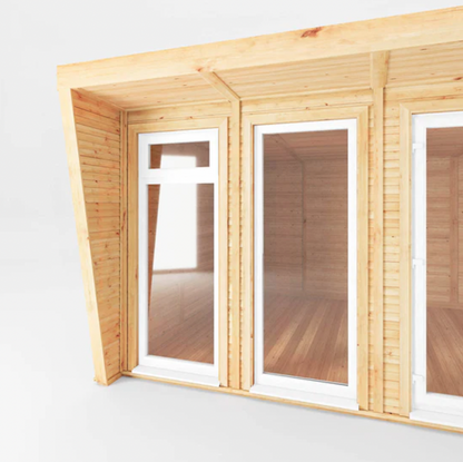 The 6m x 3m Harlow Insulated Garden Room with White UPVC ( Windows & Doors) - Ornate Outbuildings 