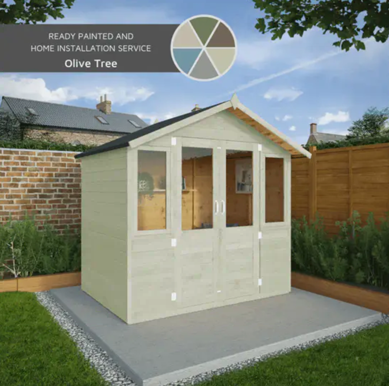 7 x 5 Traditional Double Door Summerhouse - Ornate Outbuildings 