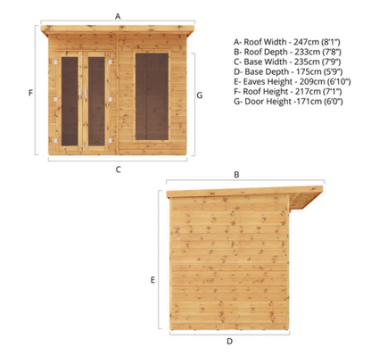 8 x 6 Maine Summerhouse - Ornate Outbuildings 