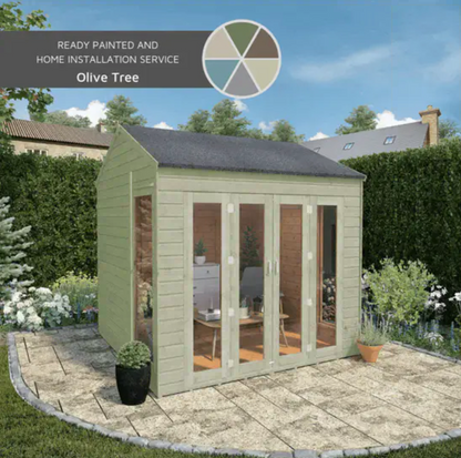 8 x 8 Vermont Wooden Summerhouse - Ornate Outbuildings 