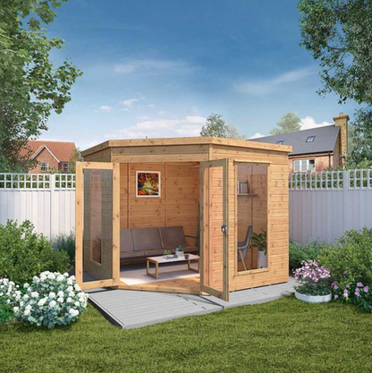 8 x 8 Premier Corner Summerhouse - Ornate Outbuildings 