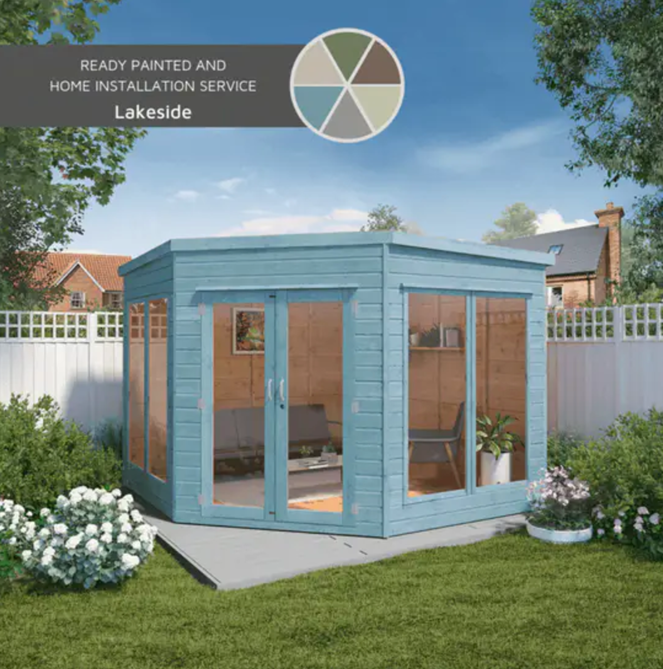 9 x 9 Premier Corner Summerhouse - Ornate Outbuildings 