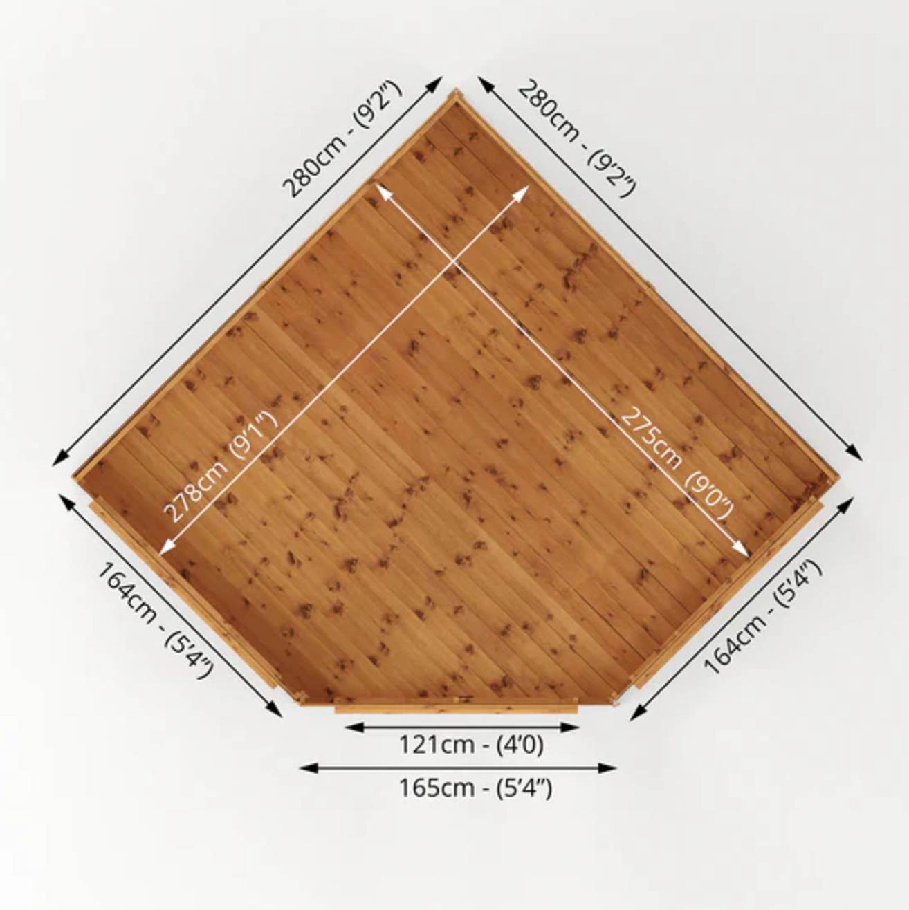 9 x 9 Premier Corner Summerhouse - Ornate Outbuildings 