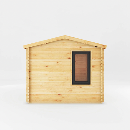 3m x 3m Home Office Elite Log Cabin - UPVC Anthracite - Ornate Outbuildings 